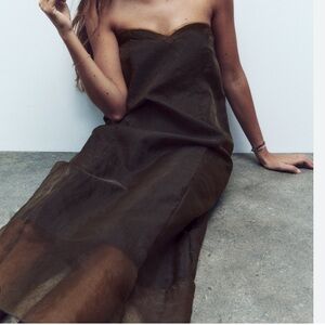 Zara organza corset dress
